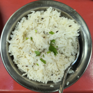 Fragrant basmati rice infused with aromatic cumin seeds.