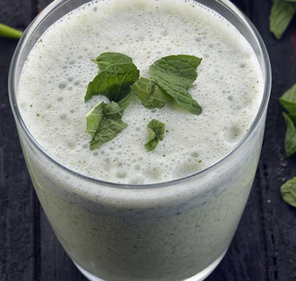 Ginger Mint Masala Buttermilk Indian Ginger Mint Masala Buttermilk made of Fresh & Dated Yogurt, Milk, Mint & Indian Spices, served chilled